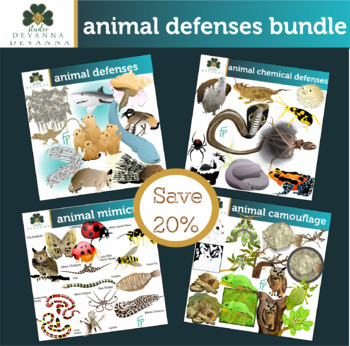 Preview of Animal Defenses Clip Art Bundle