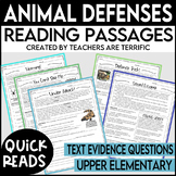 Animal Defenses Daily Quick Reads- NO PREP