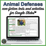 Animal Defenses Nonfiction Texts and Activities for Use wi