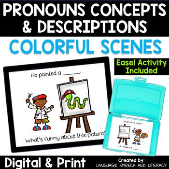 Preview of Early Describing Activities for Speech Therapy, Digital and Print