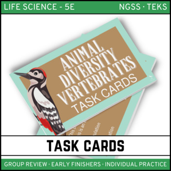 Preview of Animal Diversity: Vertebrates Task Cards