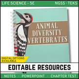 Animal Diversity: Vertebrates Notes, PowerPoint & Test