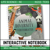 Animal Diversity: Vertebrates Interactive Notebook