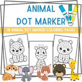 Animal Dot Marker Coloring Pages (18 pages)