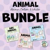Animal Draw, Color & Write BUNDLE • Finish the Picture Pag