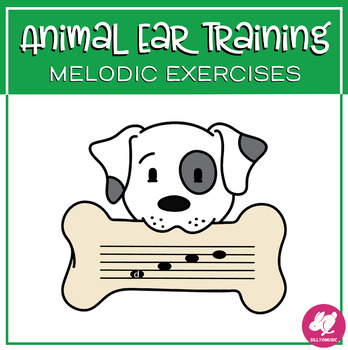 Preview of Animal Ear Training Exercises - Solfege Worksheets - Melodic Assessments