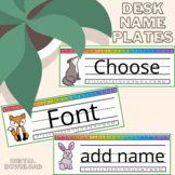 Animal Editable Student Name Plate | Printable Desk Name Tags