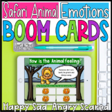 Safari Animal Emotions BOOM cards for distance learning