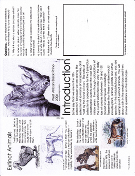 Animal Extinction Brochure/foldable by Biology Buff | TPT