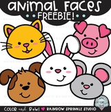 Animal Faces Clipart FREEBIE! {BTS Freebie #1}