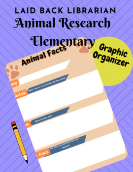 Preview of Animal Fact Finding Research Graphic Organizer Printable