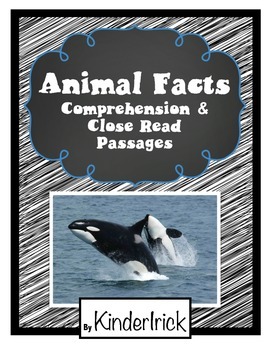 Preview of Animal Facts Comprehension and Close Read Passages