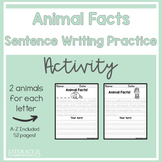 Animal Facts Sentence Writing | Writing Sentences | Handwr