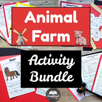 Preview of Animal Farm Activity Bundle - Includes Mock Trial - Unit Plan - George Orwell