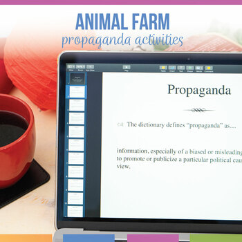 Preview of Animal Farm Activity Propaganda Activity with Editable Presentation