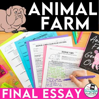 Preview of Animal Farm Final Argument Essay: Prompt, Organizers, Peer Editing, Rubric