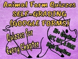 Animal Farm Assessments: Google Forms Self-Grading Quizzes