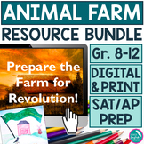 Preview of Animal Farm BUNDLE Digital Escape Room Genre Task Propaganda Poster SAT AP Prep