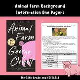 Animal Farm Background Information One Pagers