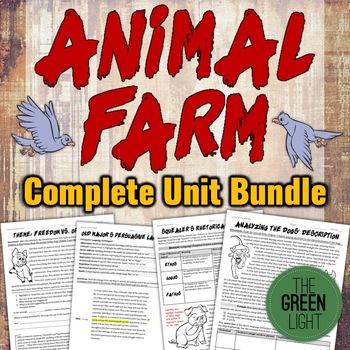 Preview of Animal Farm Bundle: Activities, Essays, Projects, Task Cards