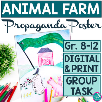 Preview of Animal Farm Chapter 3 Propaganda Poster Assignment George Orwell Digital