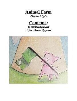 Animal Farm Chapter 7 - QUIZ by Avenues of English Resources | TPT