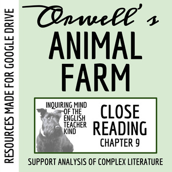 Animal Farm Chapter 9 Close Reading Worksheet for Google Drive | TPT