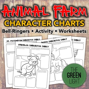 Preview of Animal Farm Characterization Activity -- Worksheets, Bell-Ringers, Project