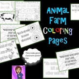 Animal Farm Coloring Pages: Mini Posters Distance Learning