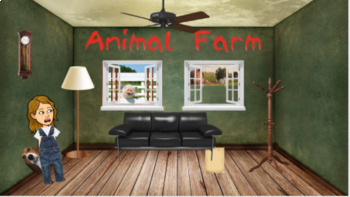 Preview of Animal Farm DIGITAL Escape Room: Review Game