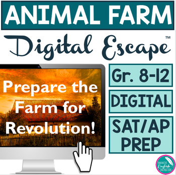 Preview of Animal Farm Digital Escape Room George Orwell Review Activity (Digital)