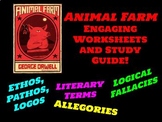 Animal Farm During Reading Worksheets & Study Guide