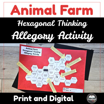Preview of Animal Farm Hexagonal Thinking Allegory Activity - George Orwell Unit
