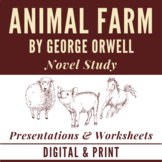 Animal Farm: Novel Study - Presentations & Worksheets