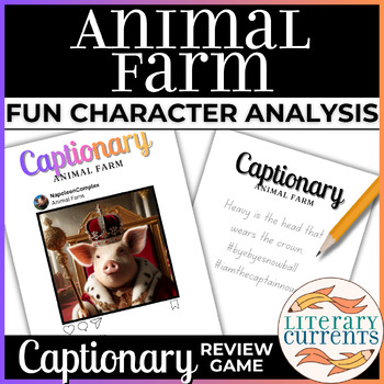 Preview of Animal Farm | Orwell | Character Analysis Review Game | AP Lit High School ELA