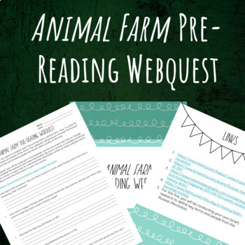 Preview of Animal Farm Pre-Reading Webquest