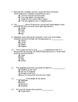 Animal Farm Chapter 3 4 Quiz Answers - Aja Pictures