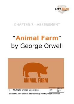 Preview of Animal Farm Reading Comprehension: Chapter 7 (Assessment + Answer Key)