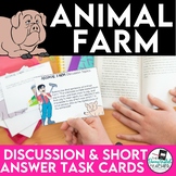 Animal Farm Short Response Questions and Task Cards