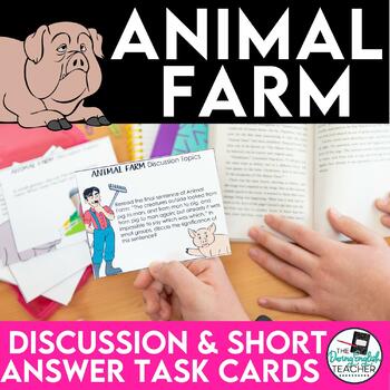 Preview of Animal Farm Short Response Questions and Task Cards