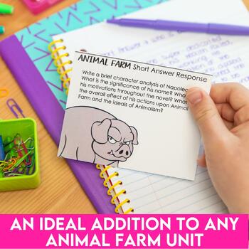 Animal Farm Short Response Questions and Task Cards | TPT