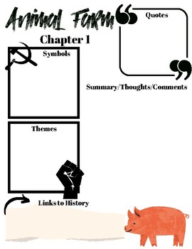 Preview of Animal Farm Student Note Template