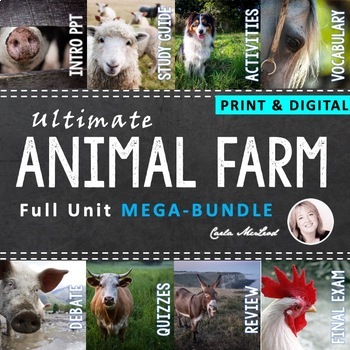 Preview of Animal Farm Unit Plan - Activities, Questions, More - Animal Farm George Orwell