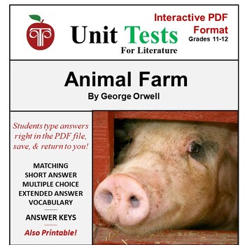 Animal Farm Unit Test Interactive PDF Format | TPT