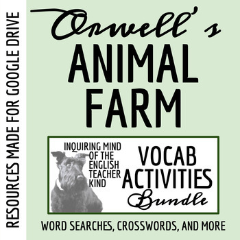 Preview of Animal Farm Vocabulary Development Games and Activities Bundle (Google Drive)