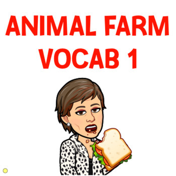 Preview of Animal Farm Vocabulary List #1 Memory Clue Google Slides