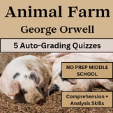 Animal Farm by George Orwell - Auto-Grading Comprehension Quizzes