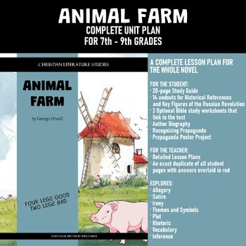 Preview of Animal Farm by George Orwell Complete Unit Study