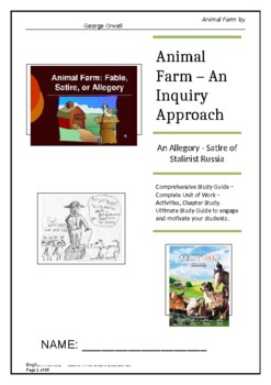 Preview of Animal Farm by George Orwell: Complete Unit of Work & Workbook