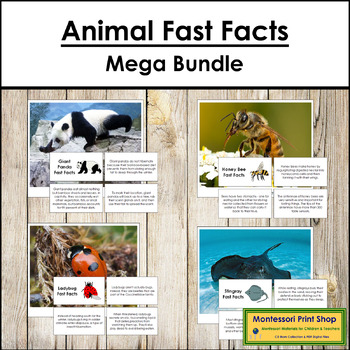 Preview of Animal Fast Facts Mega Bundle - Montessori Zoology